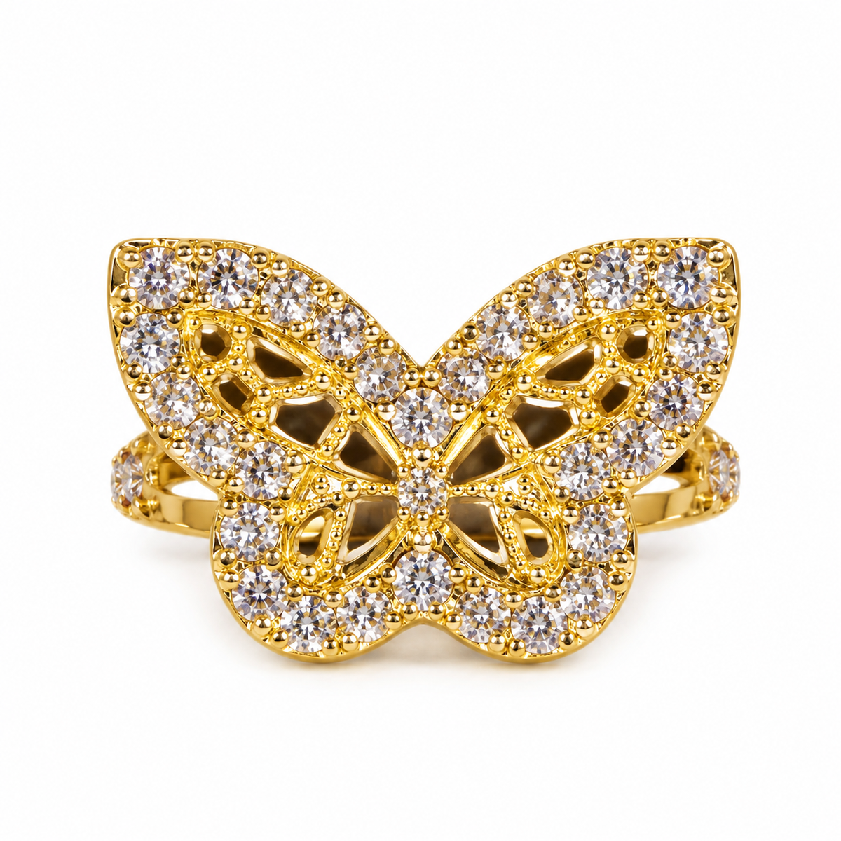 Gem Butterfly Nugget Ring