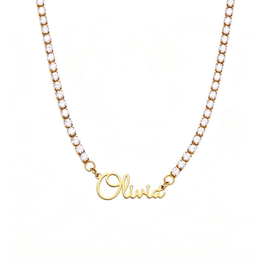 Tennis Name Necklace