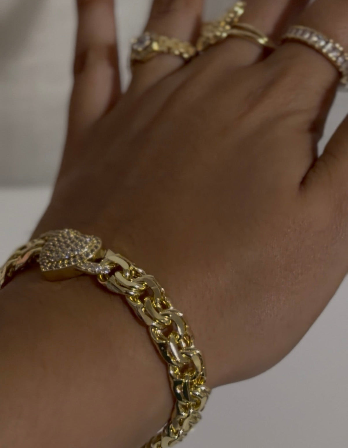 Diamond Heart Chino Bracelet