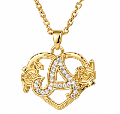 Style #1 Rose Initial Necklace