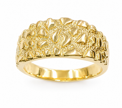 Diamond Brushed Nugget Ring