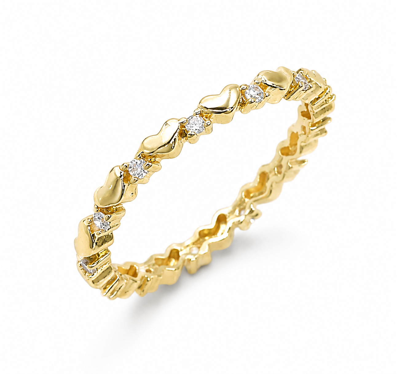 Geneva Heart Eternity CZ Ring