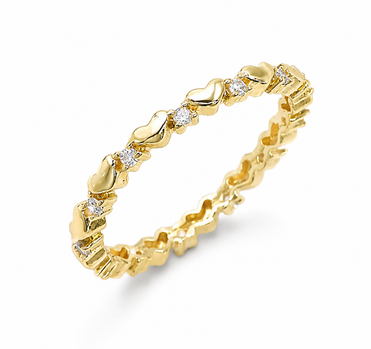 Geneva Heart Eternity CZ Ring